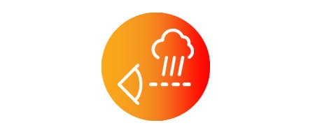 Eye and rain cloud icon
