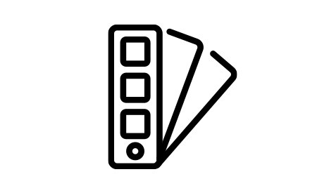 icon of fanned out sample book
