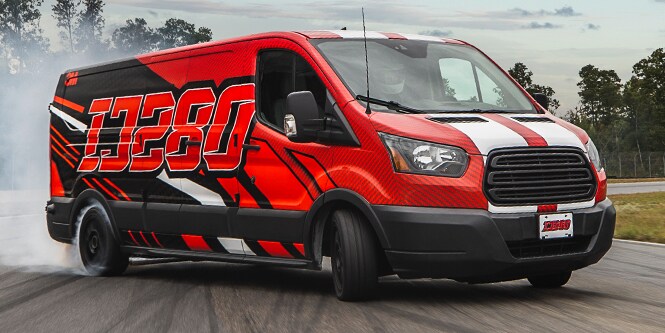 Red Vehicle with 3M Print Wrap Film IJ280
