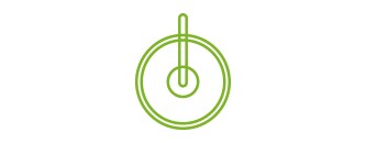 Green icon showing the benefits of using the Scotch-Brite™ Single Spin mop to clean large areas
