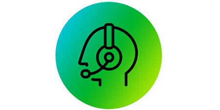 Person with headset icon
