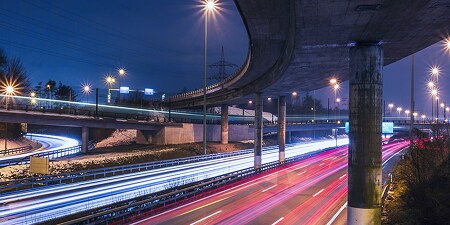 Roads and highways in low light conditions.
