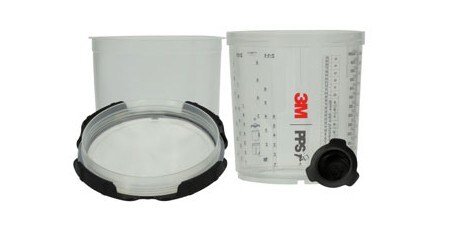 Lid locking system and cups on a white background 
