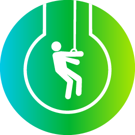 Icon of a worker working in a confined space