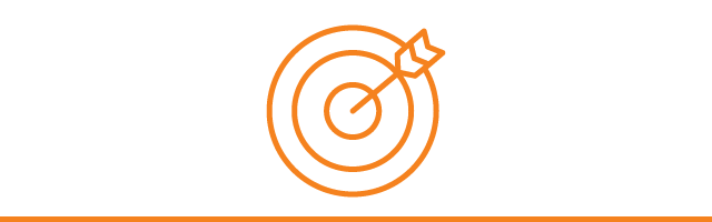 A target with an arrow in the bulls-eye
