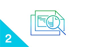 paper with magnifying glass icon
