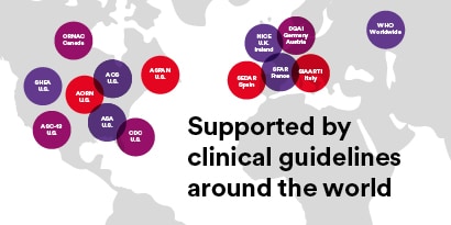Supported by clinical guidelines around word
