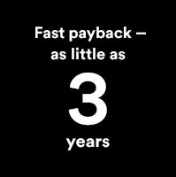 Fast payback. Earn back the cost of 3M™ window Films through energy savings in 3 years.