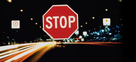 Bright stop sign
