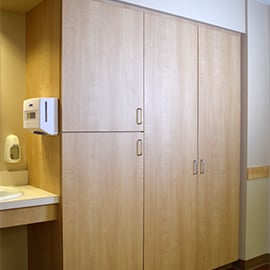 Refurbished healthcare rooms with surface films
