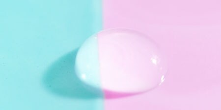water drop between two different surfaces
