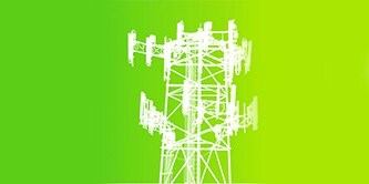Image with tele communications grid icon
