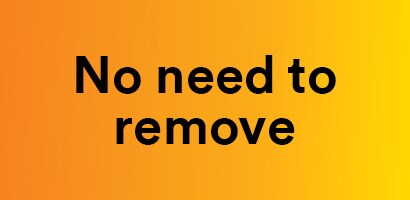 No need to remove
