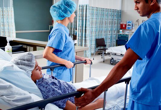 OR patient being transported