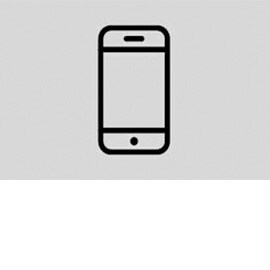 Image showing black black smartphone icon on gray background