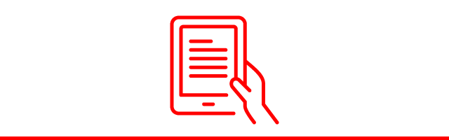 A hand holding a document displayed on a tablet
