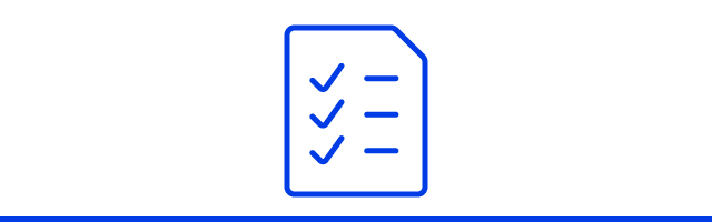 A document with check marks in front of lines of text
