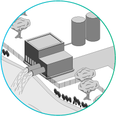 Disinfection and Discharge Process Icon