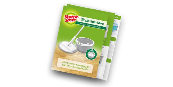 Photo showing the Scotch-Brite™ Single Spin Mop brochure
